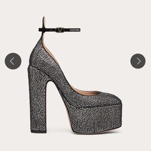 VALENTINO GARAVANI TAN-GO PUMP WITH CRYSTALS 155MM Size 37.5 NWB